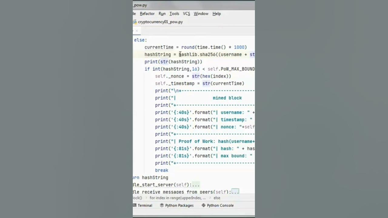 Cryptocurrency + Python + Mining - YouTube