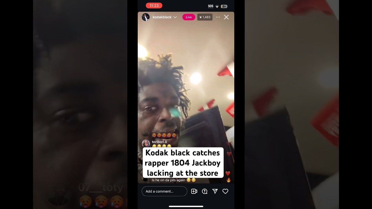 Kodak black ловит рэпера 1804 Jackboy отсутствует в магазине ??