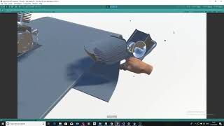 VR Haptic glove - Engine assembly using glove handling