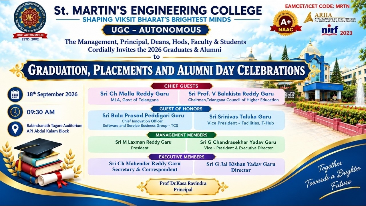 St. Martin's Engineering College Graduation, placements And Alumni Day Celebrations