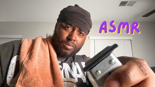 ASMR Haircut Roleplay - Hood Barber Fade & Hot Towel