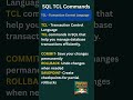 Transaction Control Language in SQL | #shorts #sql #shortsvideo #shortsviral #monika