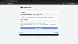 YouTube Transcript Extractor Tool: Web UI + JSON API with Timestamps (Python, Mac & Windows) News