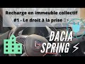 Dacia spring électrique ⚡️ recharge en immeuble collectif - droit à la prise