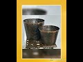 Set of 2 Round Hammered Copper Containers for Home or Office