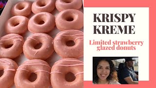 KRISPY KREME LIMITED STRAWBERRY GLAZED DONUTS *review at the end*