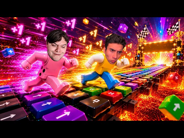 CARRERAS EN ESCAPA DEL TECLADO CON HOLLMAN!🏎️