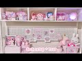 aesthetic desk setup + tour 🌸 2024 | ASMR | sanriolve