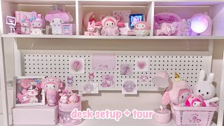 aesthetic desk setup + tour  2024 | ASMR | sanriolve