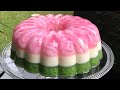 Resep Puding Kelapa lumut pandan #HOBIMASAKPUDING