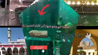 الصخرة التي وضع عليها رأس الأمام الحسين {ع} /مقام السيدة زينب والسيدة رقية {عليهما السلام}