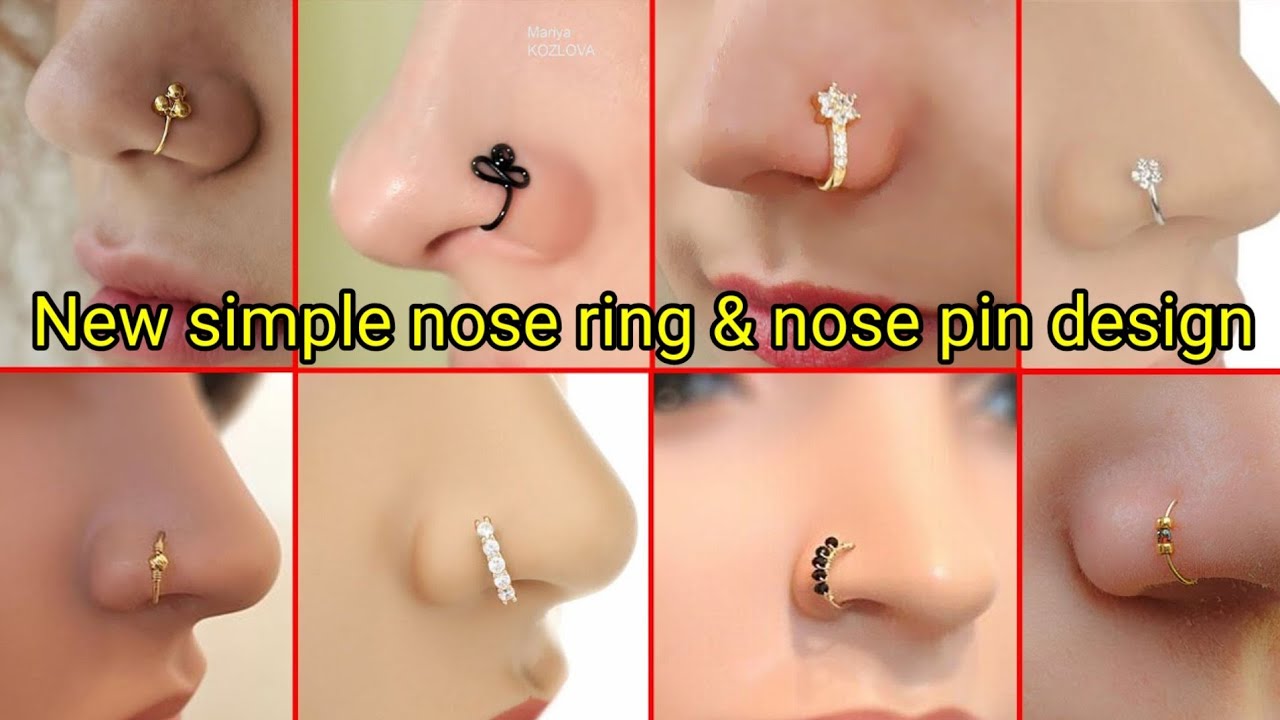 Brown 4 Petal Flower Hoop Nose Ring – Indian Goddess Boutique llc