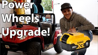 Power Wheels Upgrade - HOW TO (20V Battery Upgrade)