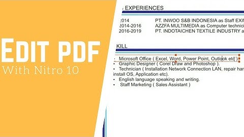 How to edit PDF file with Nitro