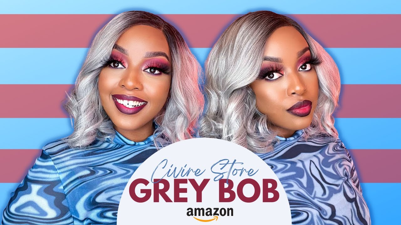 🐼GREY ANGLED BOB 🐼 ft. 