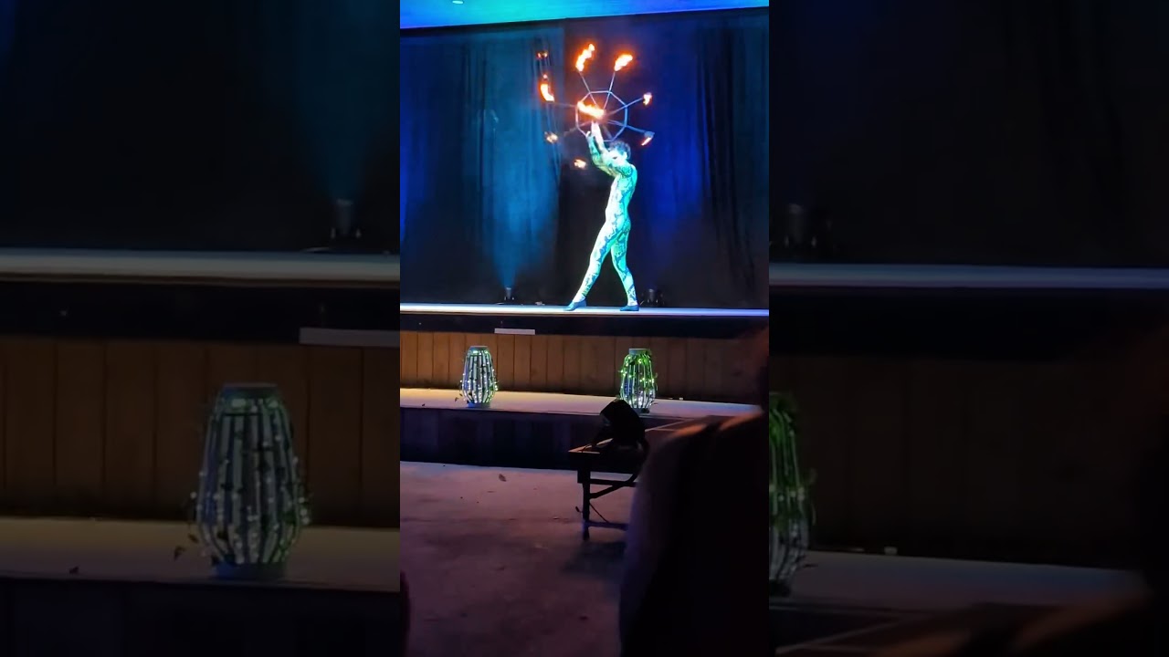 Fire Umbrella Dancing with 