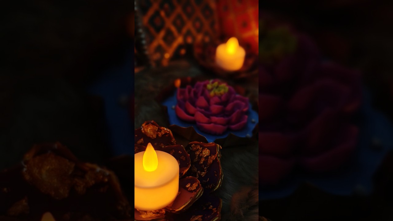 resin lotus candle holder 