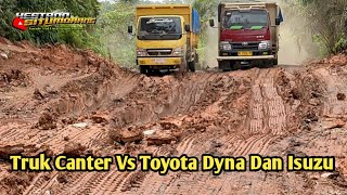 Truk Kecil Adu Bar bar Canter Vs Isuzu Giliran Toyota Dyna Nyangkut Untung Ada Jember Yang Nolong