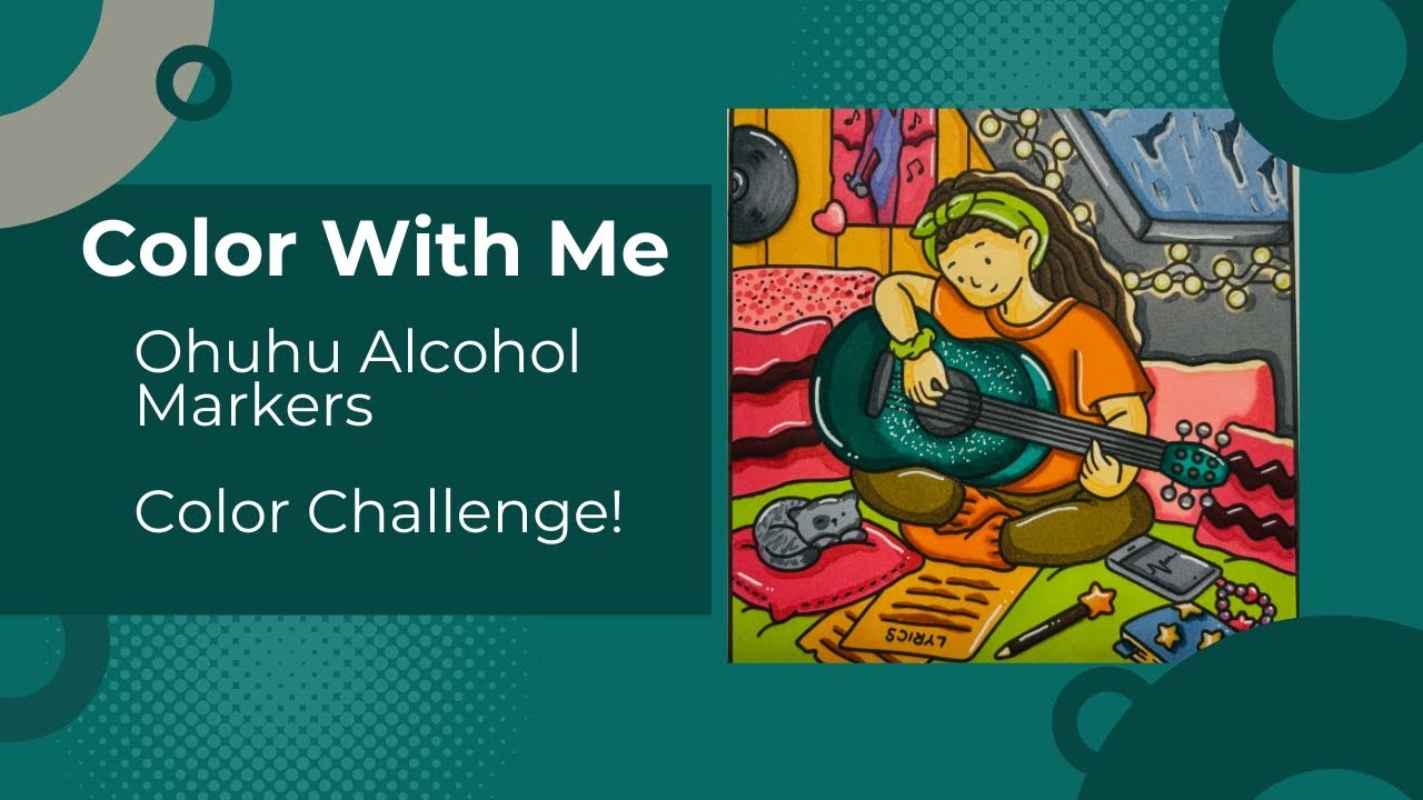 ASMR 😍 Color With Me | Color Challenge with Ohuhu Alcohol Markers | COCO WYO Girl Moments 🥰