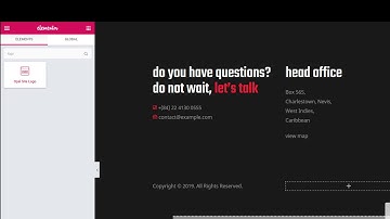 How to create Footer by Elementor