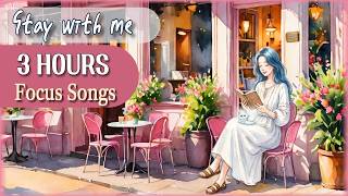 Comfort Songs in the pink cafe🧡Book Cafe Deep Focus [🎙️Remix ver. ] |  3 Hours