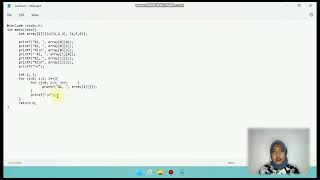 Membuat Program Larik 2 Dengan Data Array Menggunakan Bahasa C #politeknikkampar