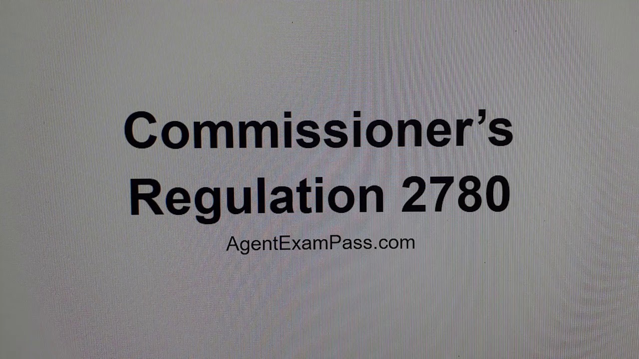249 Commissioner’s Regulation 2780 Free Real Estate License Exam Words