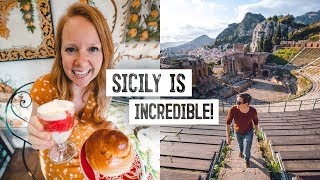 Trying Sicily’s MOST DELICIOUS Dessert! + Exploring Taormina Coliseum Ruins / Mt. Etna 😍 (Italy)