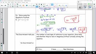 Unit 5 Lesson 1 Quadratic Equations and Functions Notes