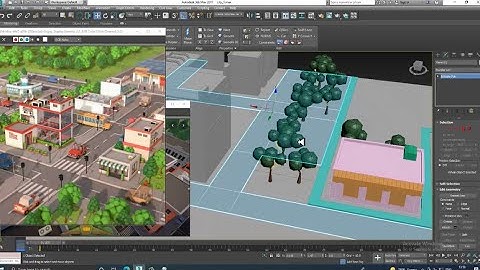 3DsMax Tutorials, Learn from Scratch for Beginners Modeling & Texturing a Low Poly City in 3dsmax