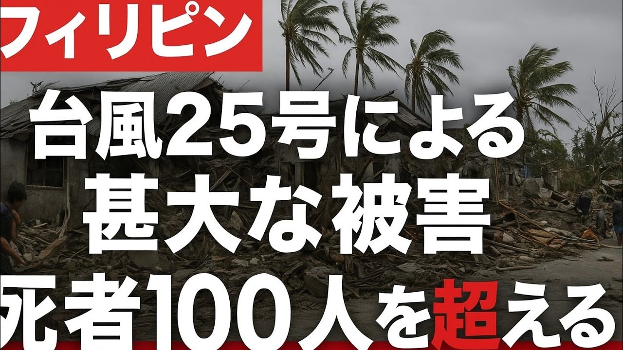 台風25号、フィリピンで甚大被害 セブ州で111人死亡 勢力強めベトナムに上陸へ - YouTube