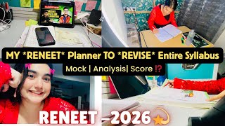 My *RENEET* planner to *REVIsE* entire syllabus | mocks| analysis#neet #pw #yt #vlog 