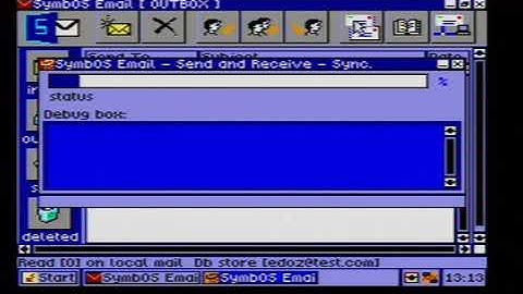 Sending and Receiving Email tot the email server using Z80 MSX SymbOS  on 3.5 Mhz