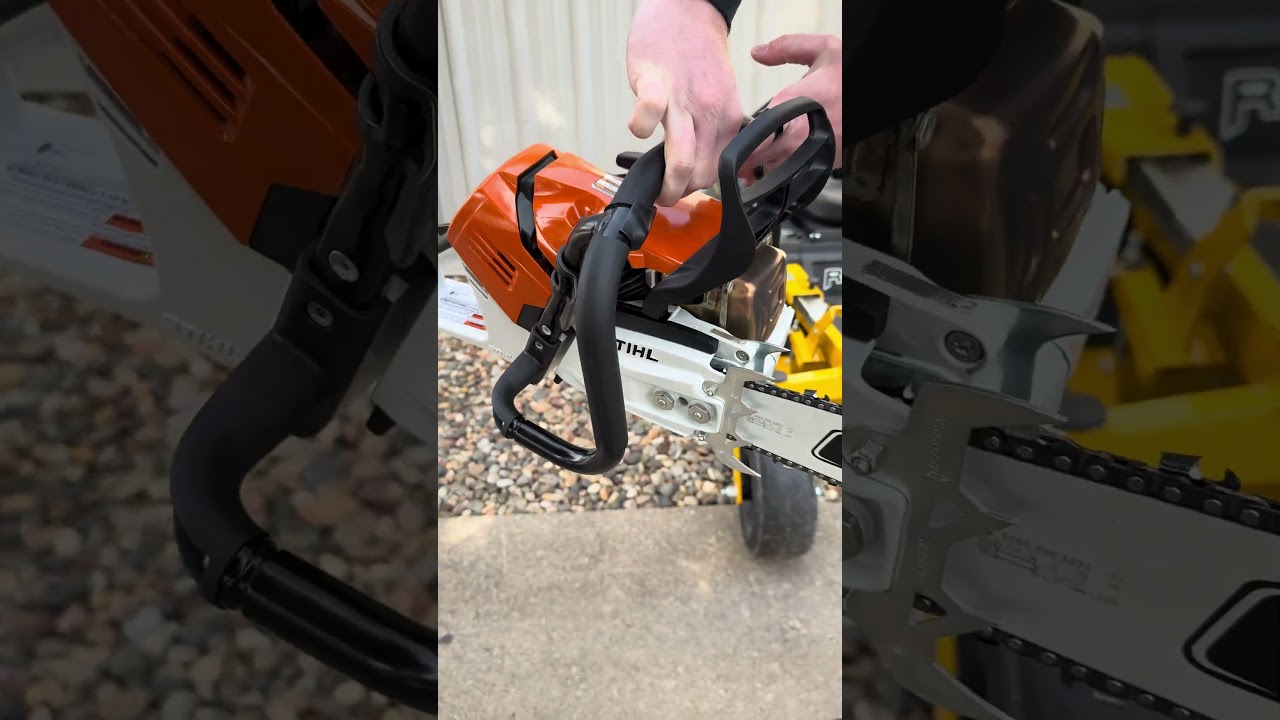 STIHL MS 500i with a wrap handle and a 25” light bar! 