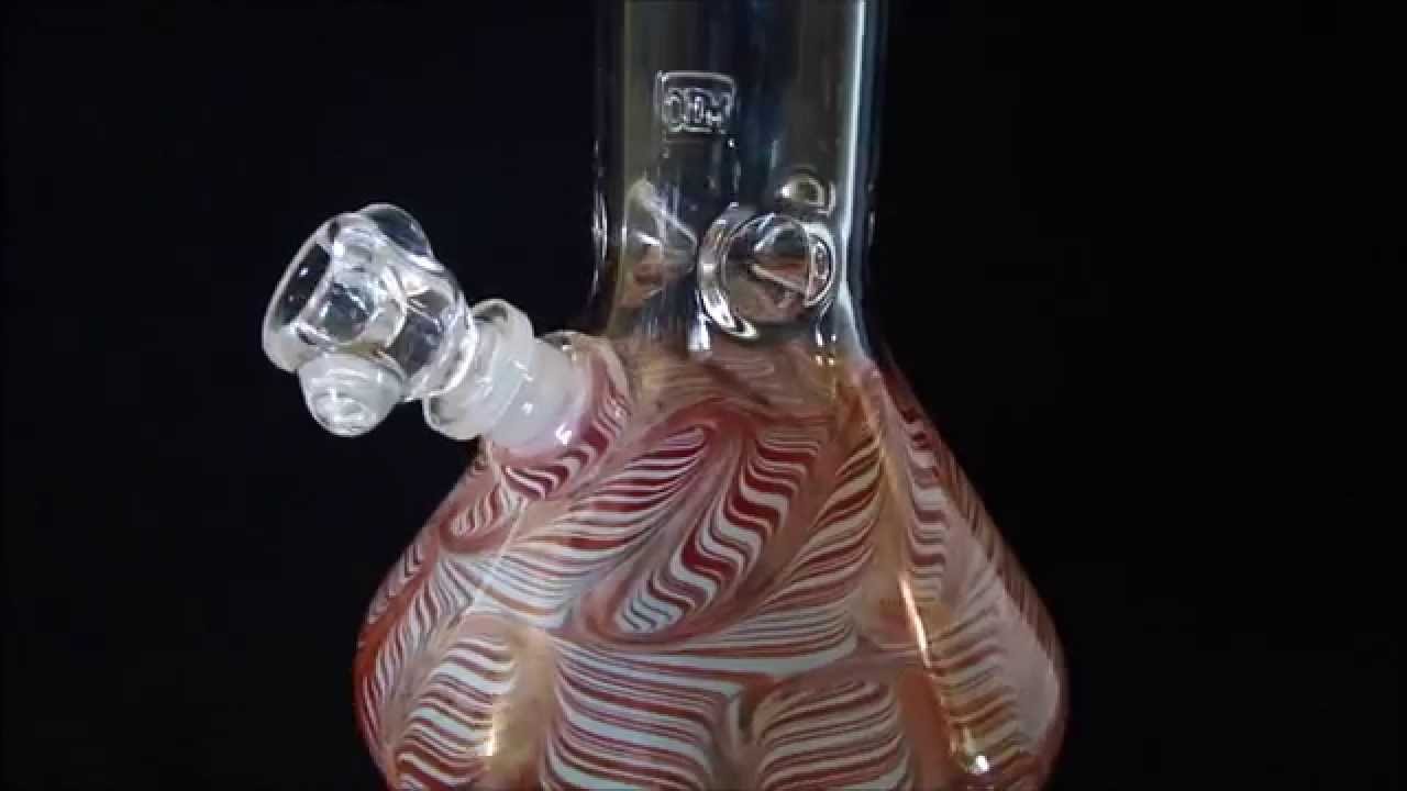 Red beaker glass waterpipe for sale