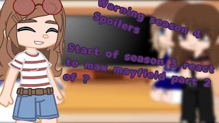 [Start of season 3 of Stranger Things react to Max Mayfield part 2 of ?] ITA|ENG Gacha Club ◇