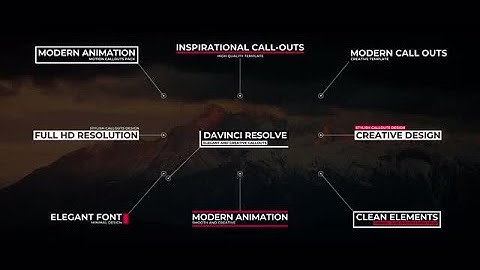 Modern Call Outs DaVinci Resolve Macros