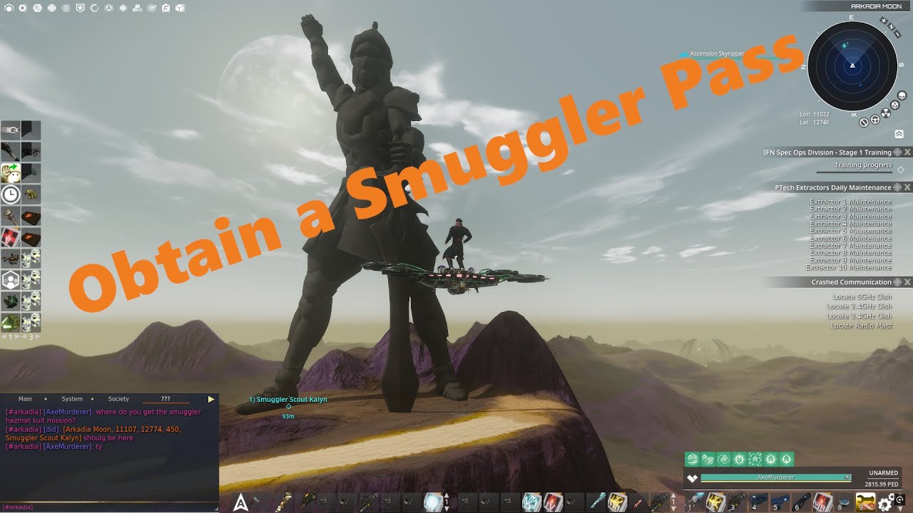 Obtain a Smuggler Pass Mission on Arkadia Moon Part 1