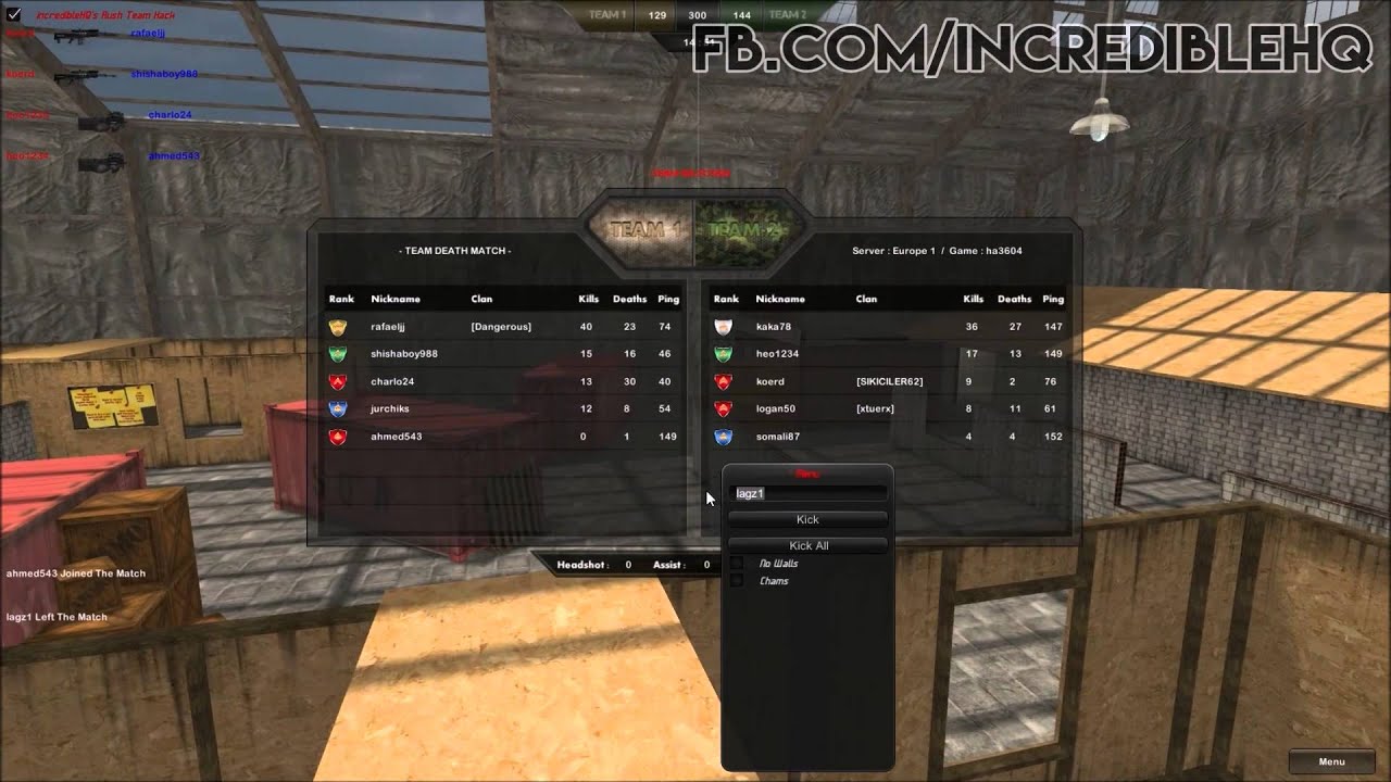 [Rush Team (2) Hack] Kicking Players // incredibleHQ
