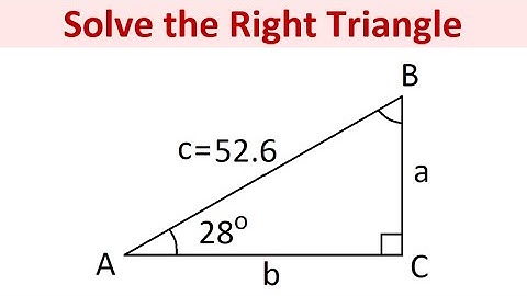 Solve the Right Triangle Given the Hypotenuse and an Angle