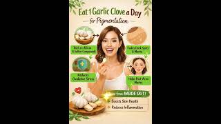 Eat 1 Garlic Clove Daily for Clear Skin ✨ Dark Spots Fade Naturally! #healthylifestyle