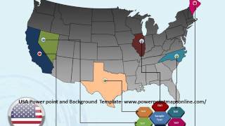 USA Map Powerpoint and Background