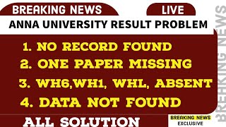 Anna University result PROBLEMS solved | Wh1,wh6,whi, absent | Anna University latest news