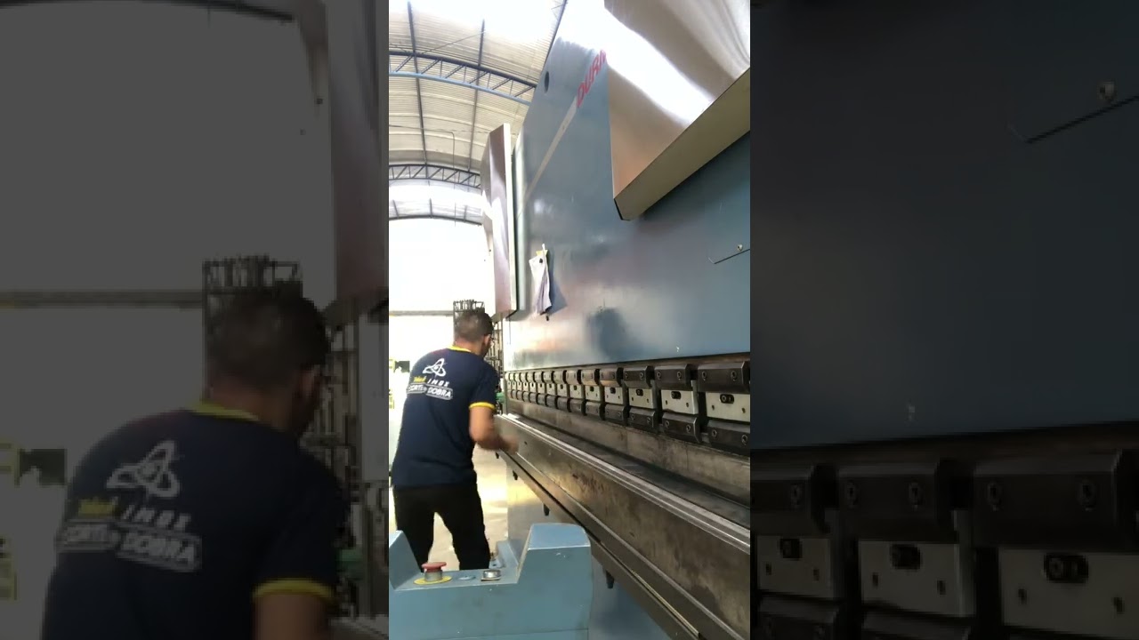 Corte e dobra na chapa 3/16 carbono perfil U 80x120 mm