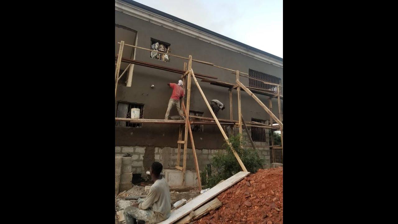 My Ghana building project #5 plastering work done.