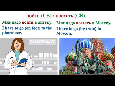 пойти – поехать. Рассказ Ахмеда. Понедельник. Глаголы движения. Verbs of Motion