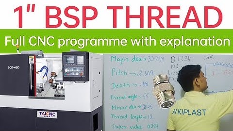 Bspt thread total concept||Bspt thread taper calculation||Bspt thread pitch||Bspt thread depth||Cnc