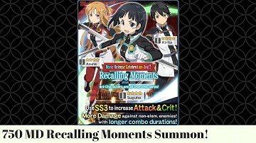 [SAO: Memory Defrag] 750 MD Recalling Moments Summon!