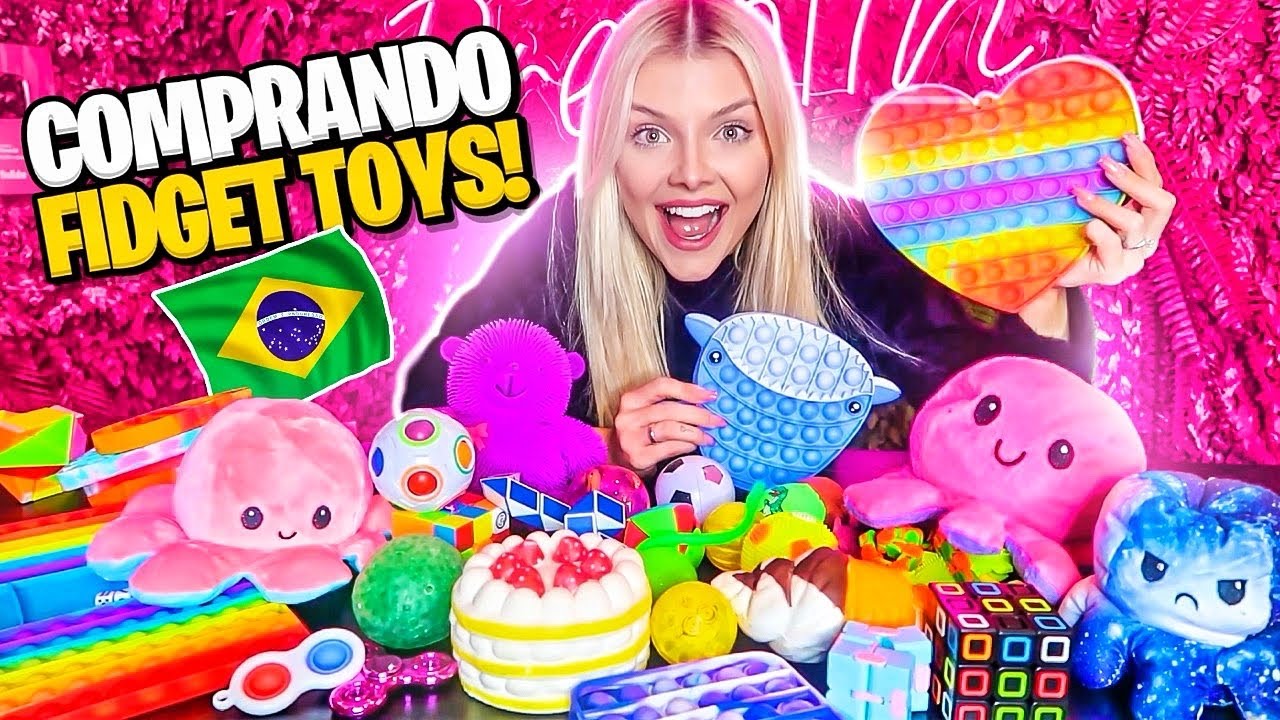 FIZ COMPRINHAS DE FIDGET TOYS NA MINHA CIDADE!! (Encontrei muitos raros)