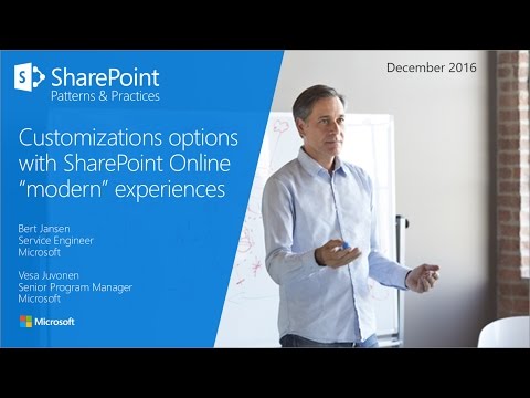 PnP Webcast - Customizations options with SharePoint Online “modern” experiences - YouTube